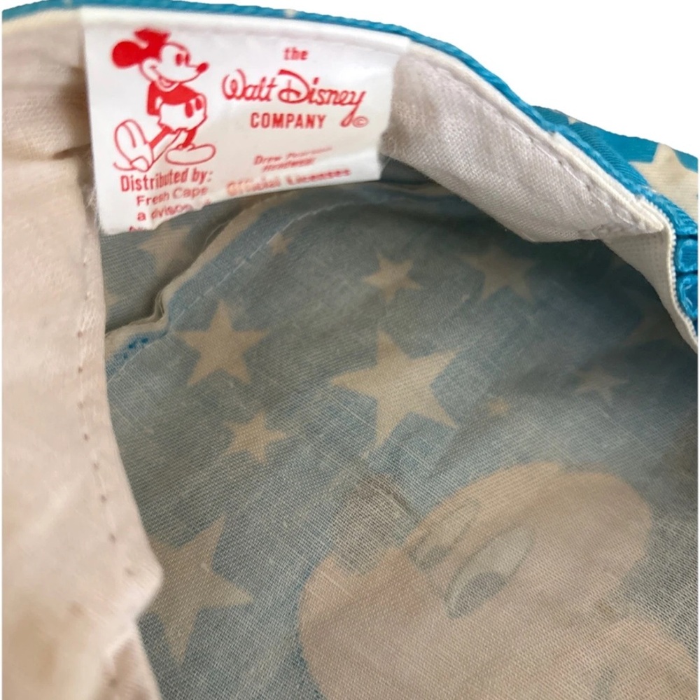 Vintage Walt Disney Co Mickey Mouse Minnie Stars Goofy blue Painters Hat 80 Rare - Picture 7 of 16